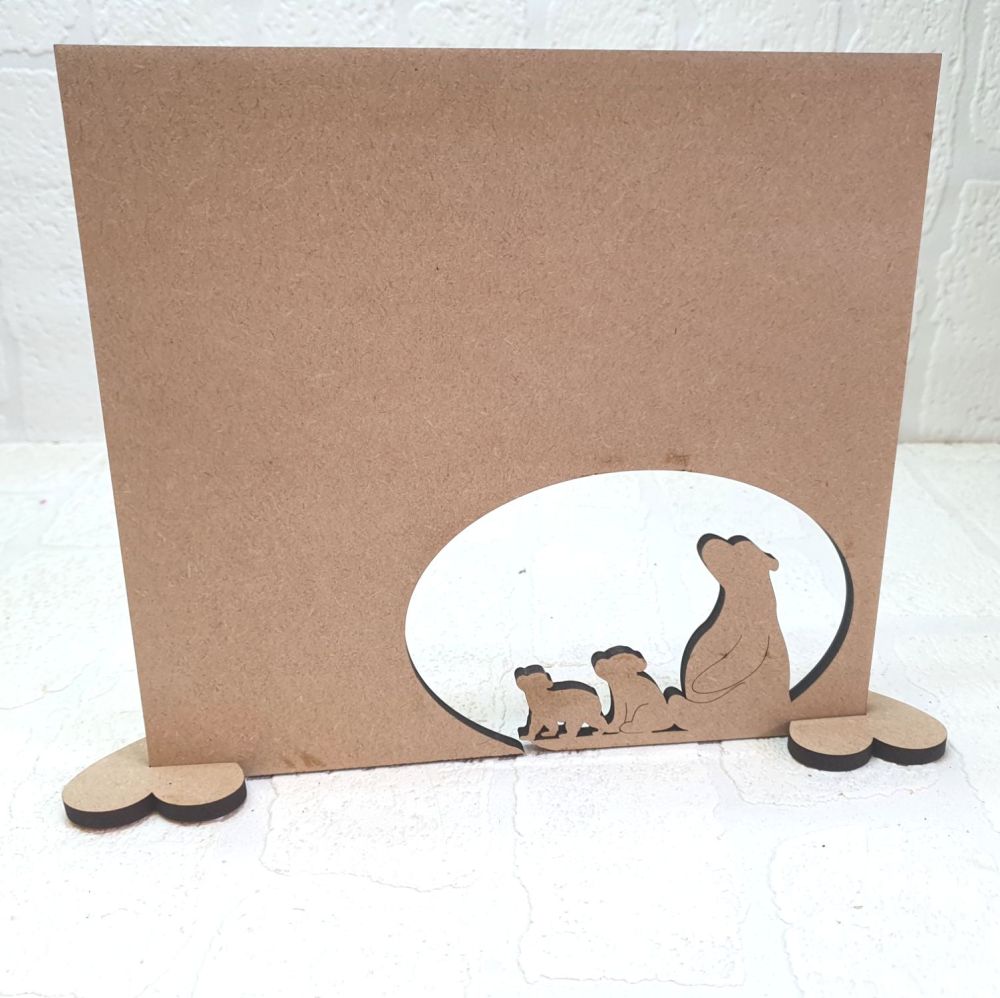 MDF Daddy bear and Cubs Plaque