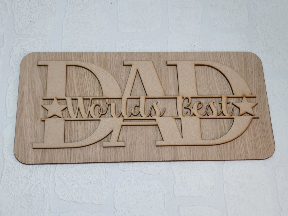 Worlds Best Dad Plaque (pack of 10)