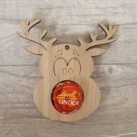 Veneer Reindeer cutout nose chocolate holder