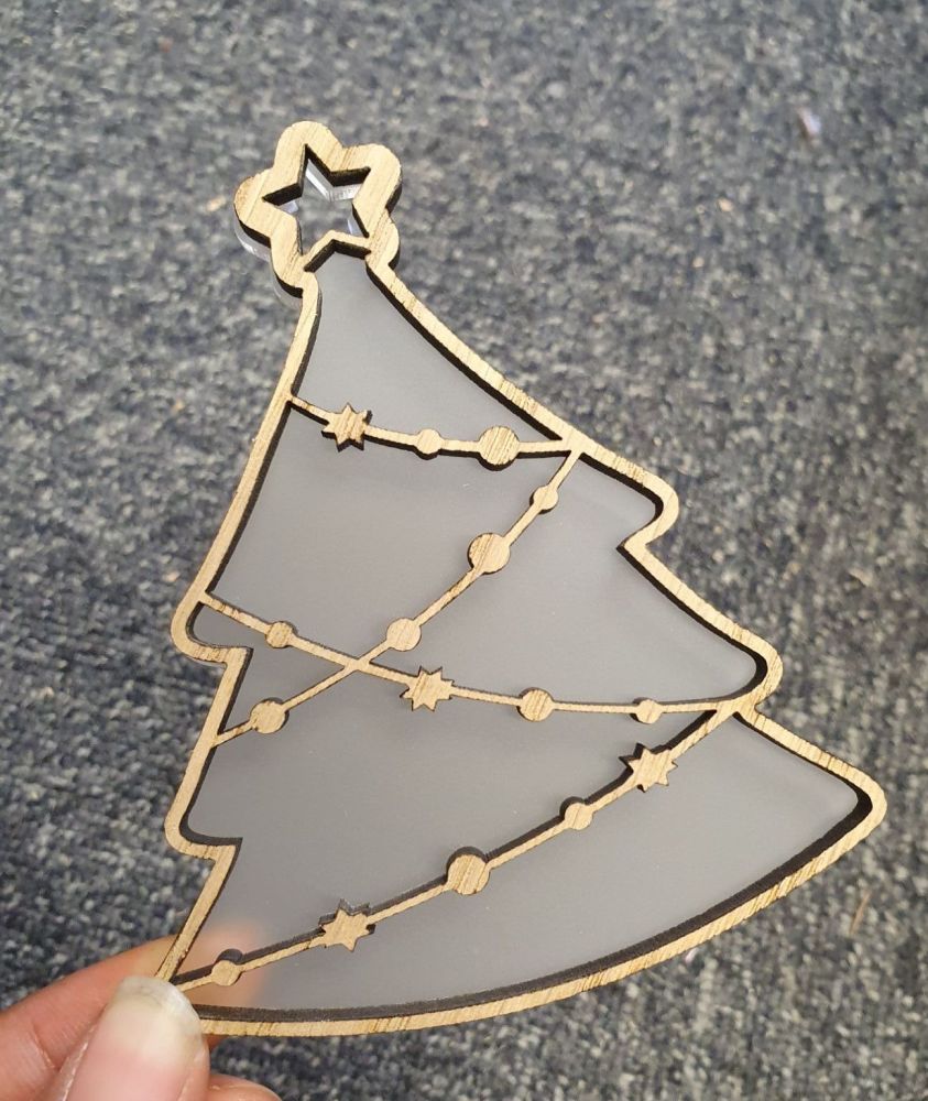 Veneer cutout christmas tree