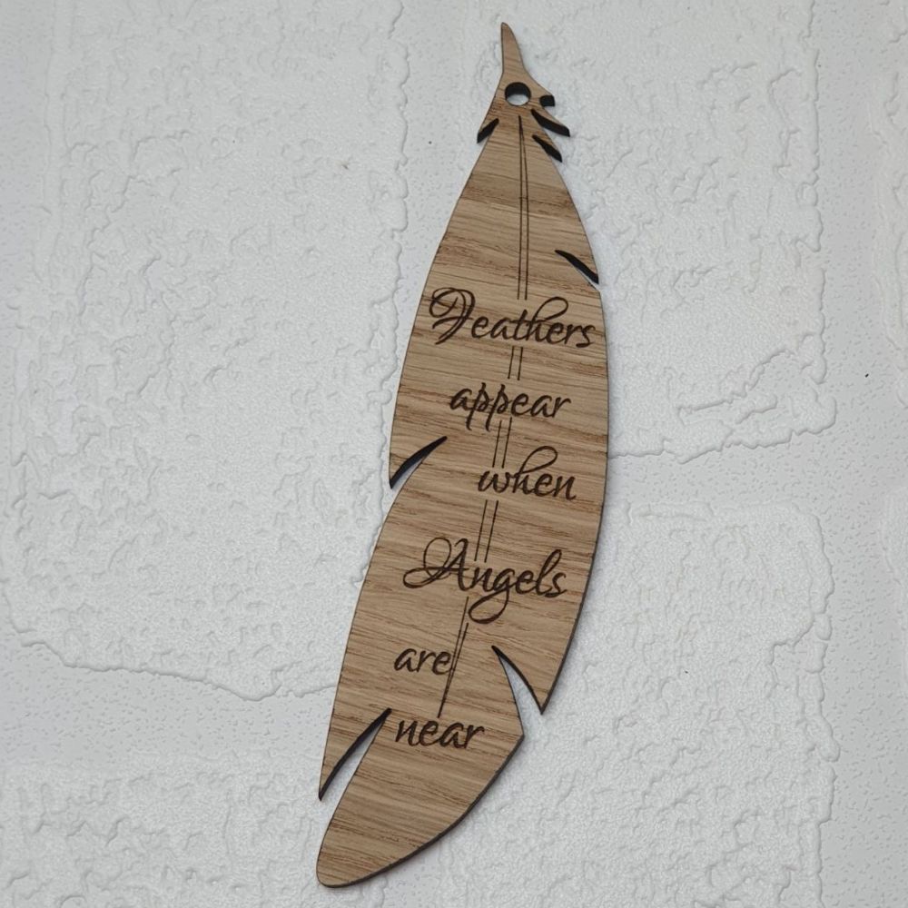 Veneer Feather with engraving