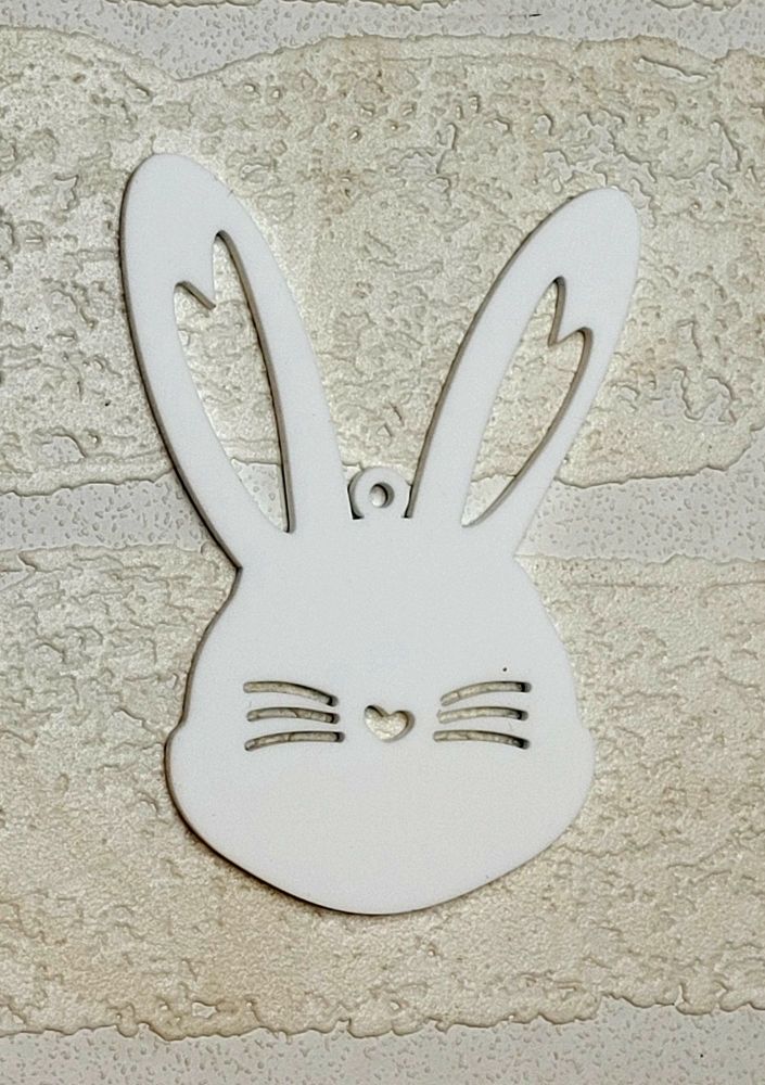 Acrylic Bunny Face (Cutout Whiskers)