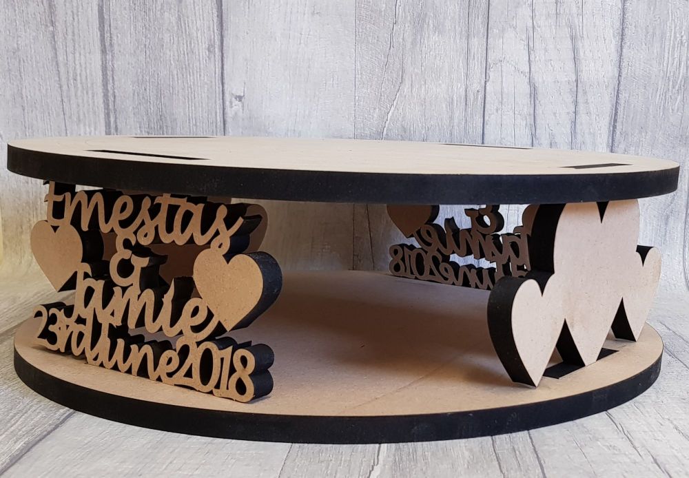 12in Personalised Round Cake Stand (Post Included Item)