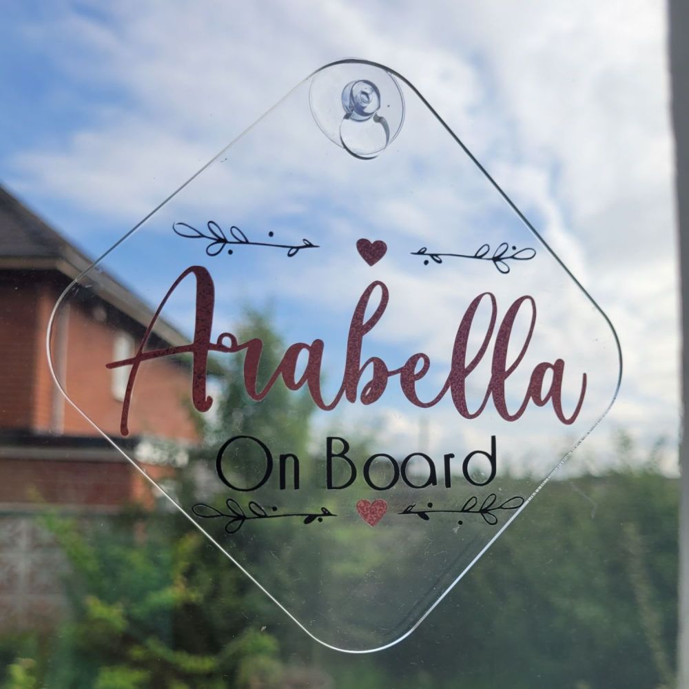 Personalised 'Baby' On Board Sign
