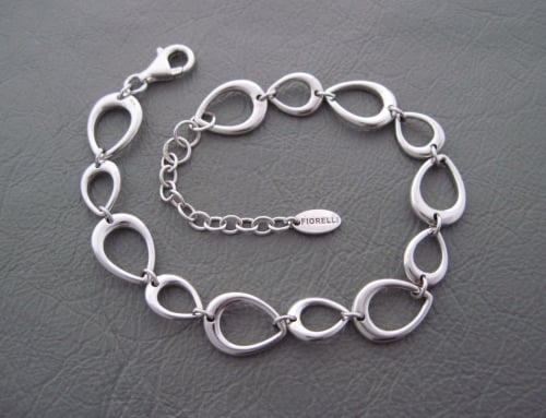 Sterling silver teardrop bracelet by FIORELLI