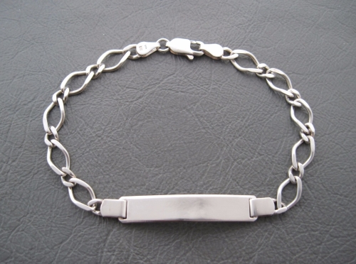 Sterling silver ID bracelet