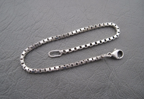 Silver Box Chain Bracelet Sterling Silver Box Chain Bracelet 7 25 2mm