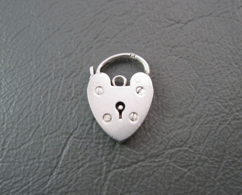Vintage sterling silver padlock from a charm bracelet