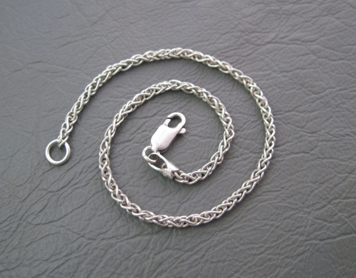 Sterling silver wheat chain; long bracelet / short anklet