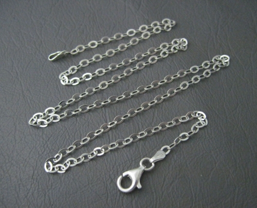 Italian sterling silver flat trace chain (19.75
