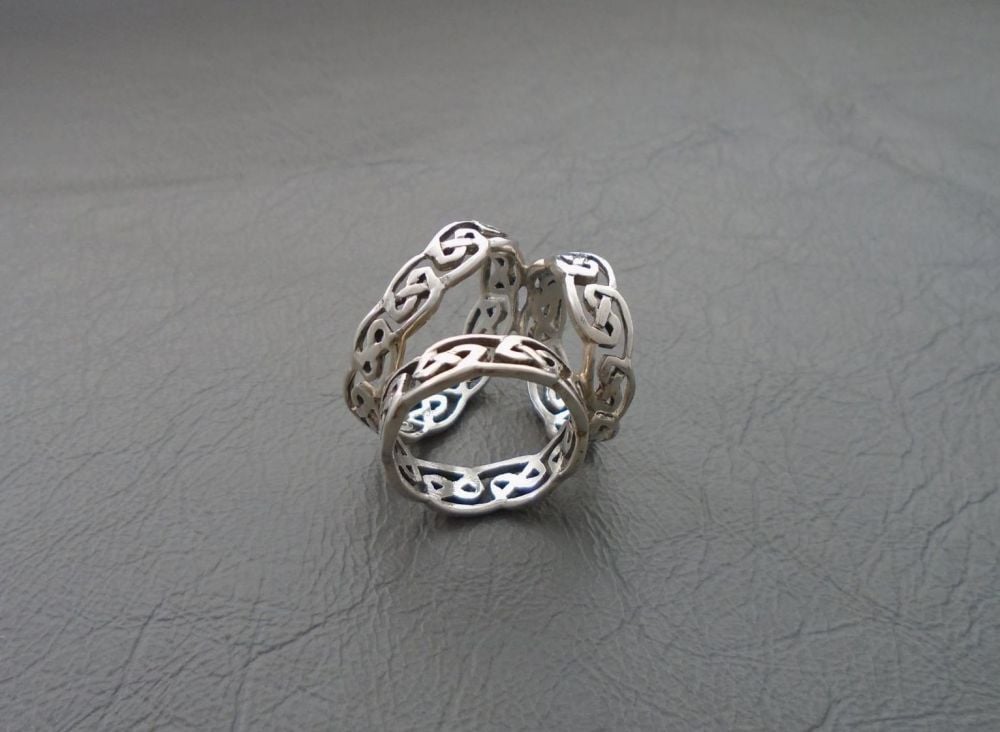 Sterling silver Celtic scarf ring