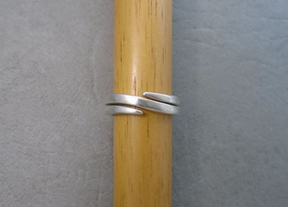 Sterling silver wrap effect ring