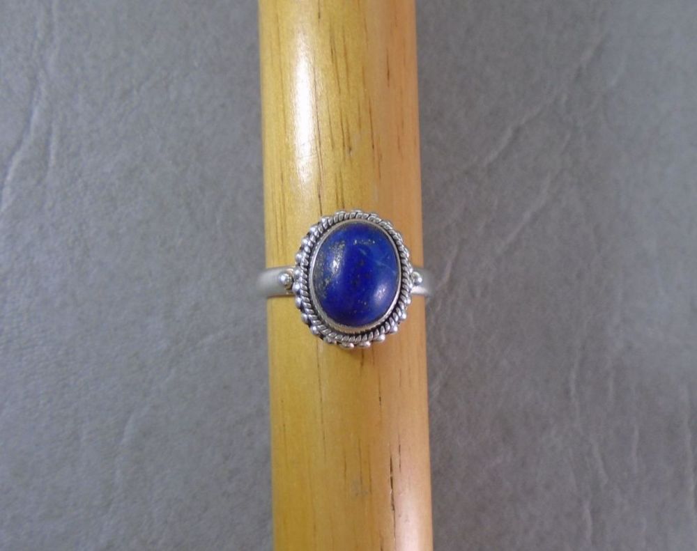 Bali sterling silver & lapis ring