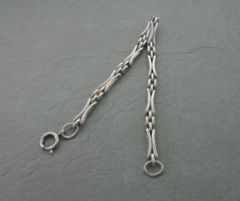 Unusual vintage sterling silver bracelet