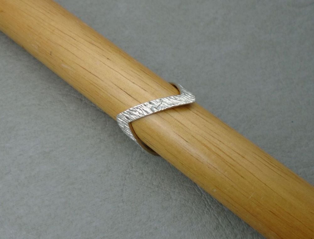 Vintage sterling silver double wishbone ring