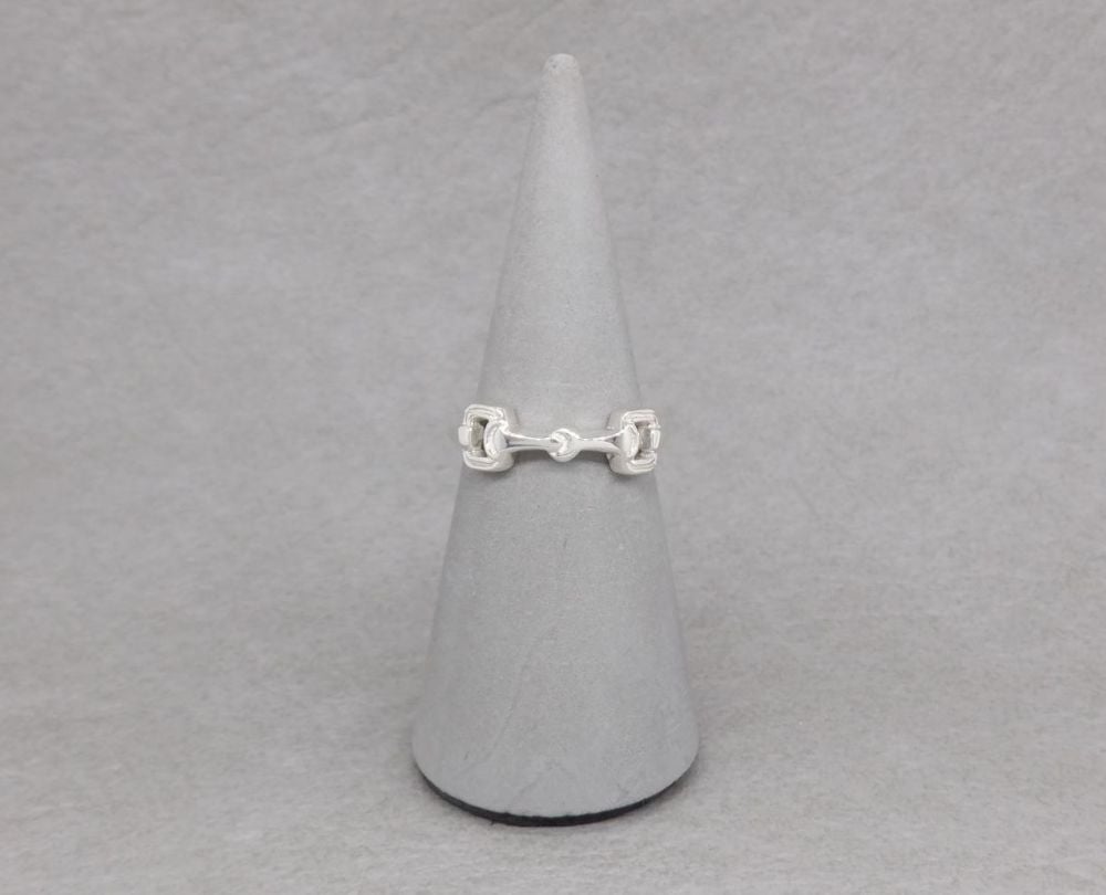 Sterling silver horse snaffle bit ring