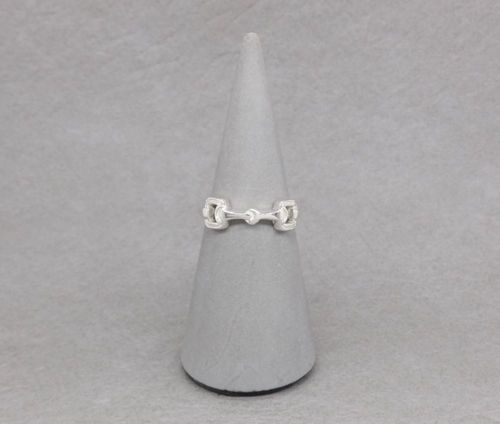 Sterling silver horse snaffle bit ring