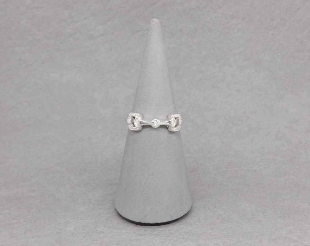 Sterling silver horse snaffle bit ring