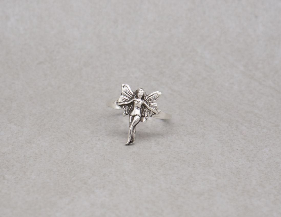 Sterling silver fairy / nymph ring