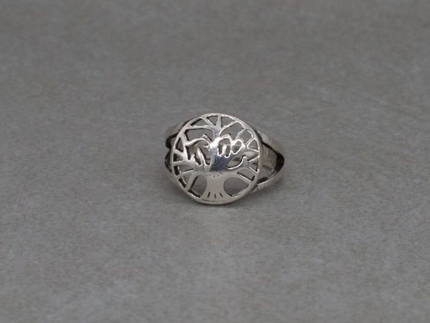 REFURBISHED Sterling silver tree of life ring (L 1/2)