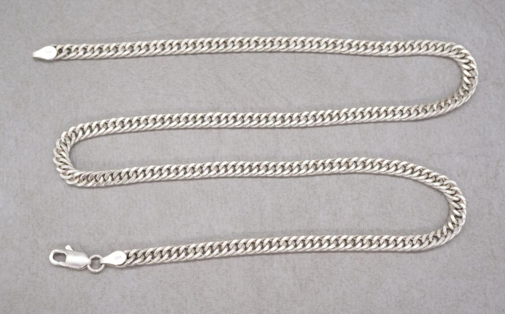 Sterling silver curb chain necklace (19.75”, 4.5mm)