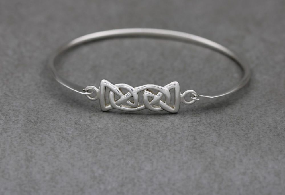Sterling silver celtic knot bangle