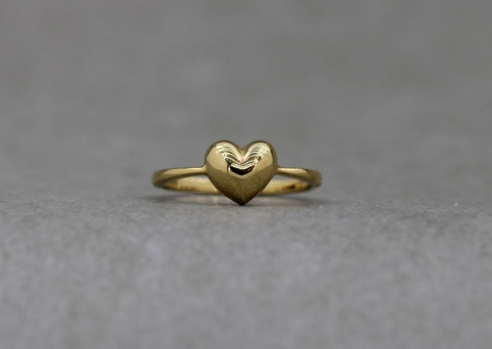 Gold plated sterling silver sweetheart ring
