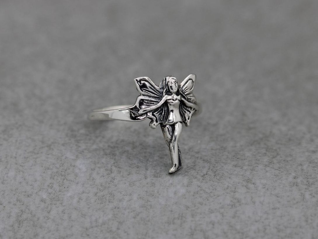 NEW Sterling silver fairy / nymph ring (P)