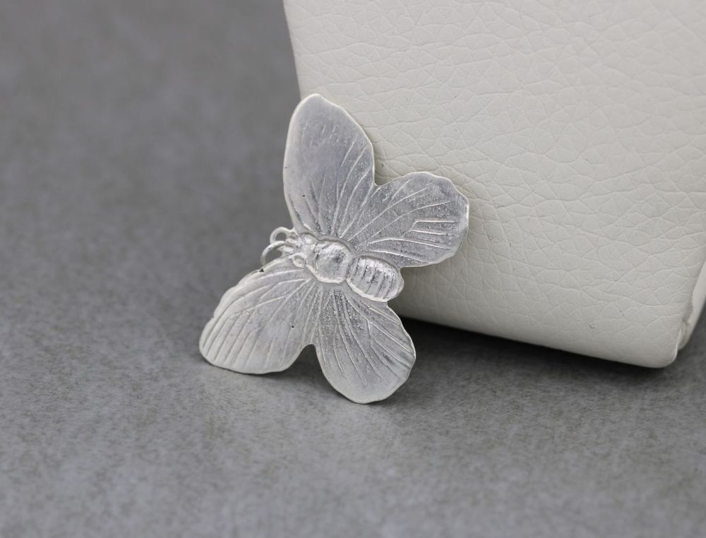 Handmade sterling silver butterfly pendant