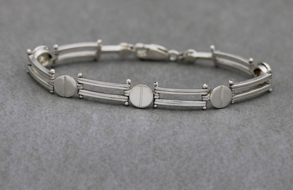 Unusual sterling silver bracelet