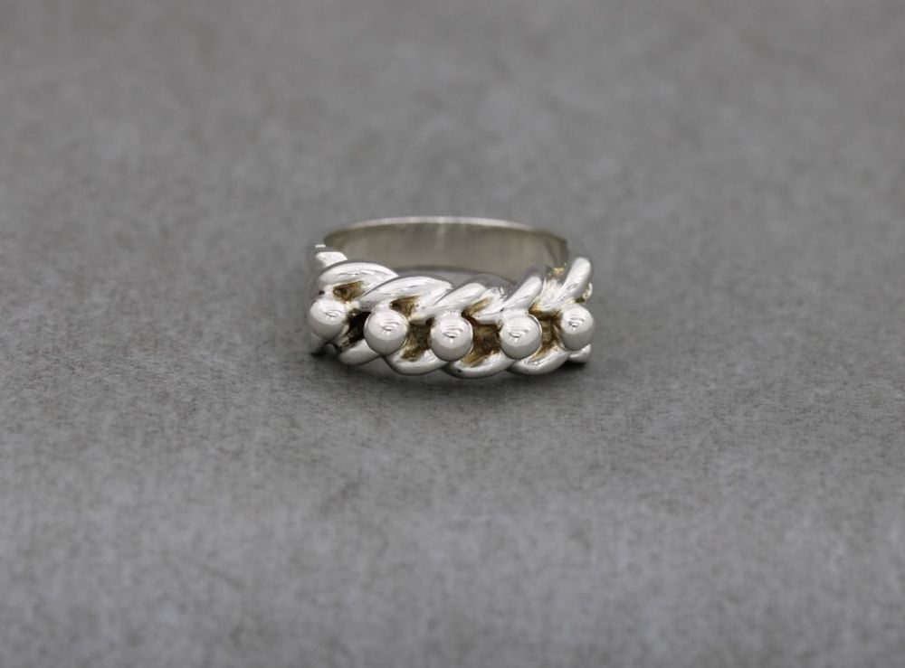 Heavy sterling silver keeper ring