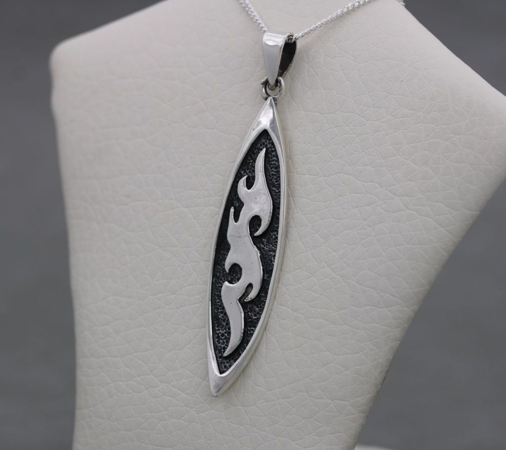 NEW Sterling silver tribal / surf style necklace