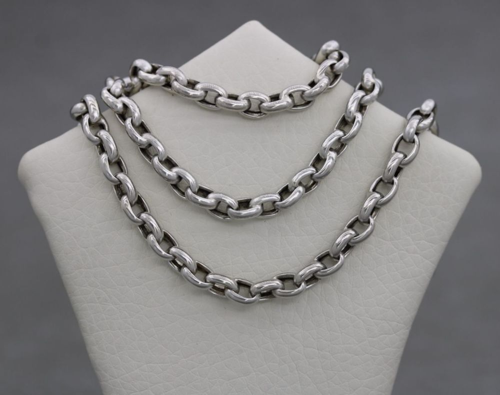 Sterling silver Belcher chain necklace (18.25”, 5mm)