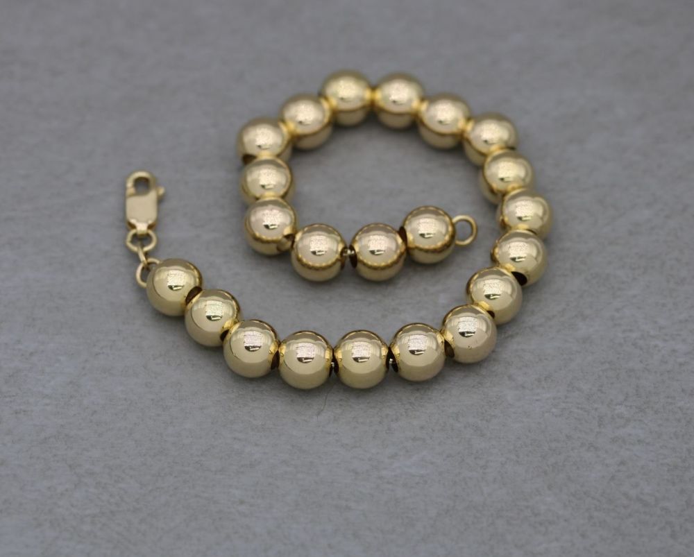 PRELOVED Gold plated sterling silver spheres bracelet