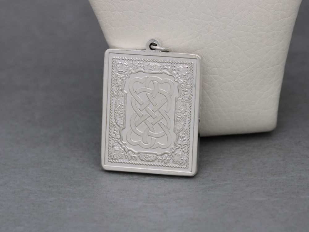 Heavy solid sterling silver pendant (St. Valentine's Day 1977)
