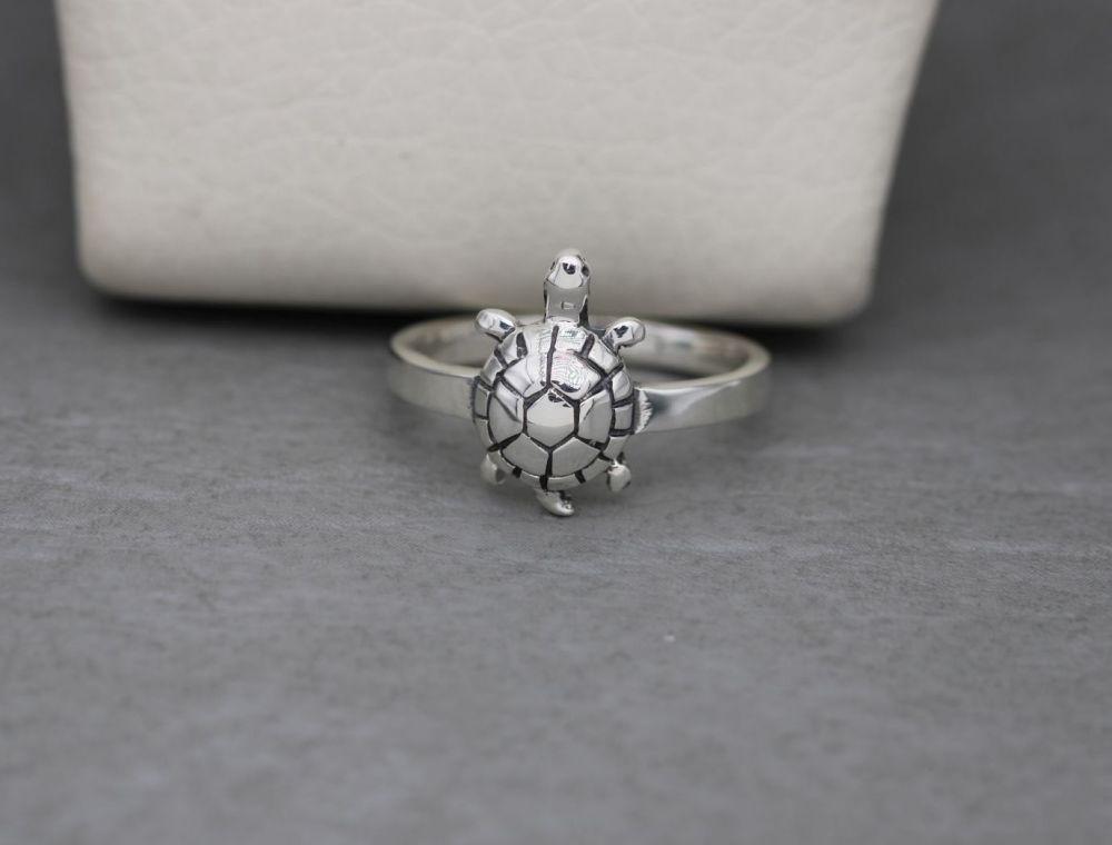 Vintage Sterling Silver Turtle Tortoise Ring OTT Sz: 8 | eBay