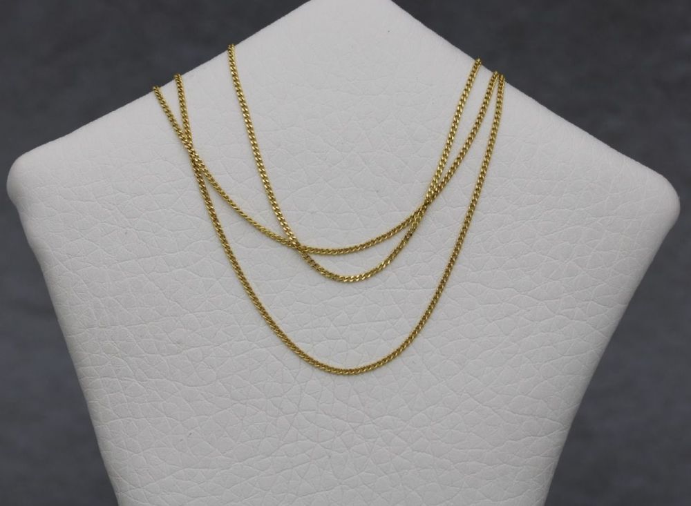 14ct gold fine curb chain necklace