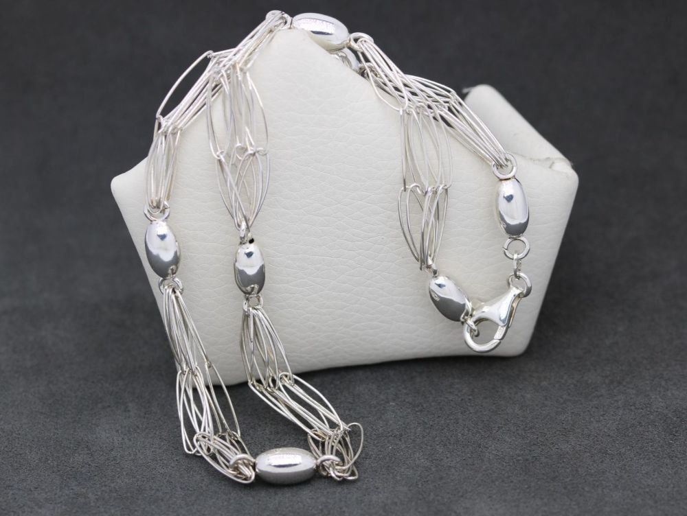 REFURBISHED Fancy sterling silver choker necklace