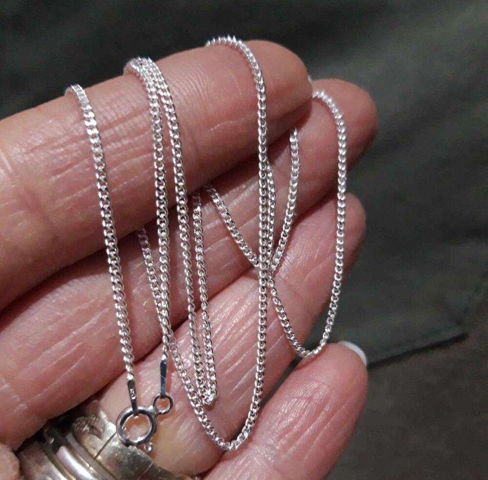 NEW Sterling silver curb chain (20