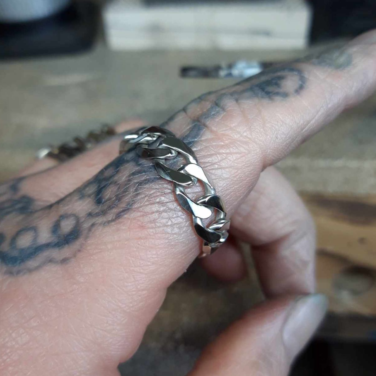 remodelled bevelled curb chain necklace to ring (17).jpg