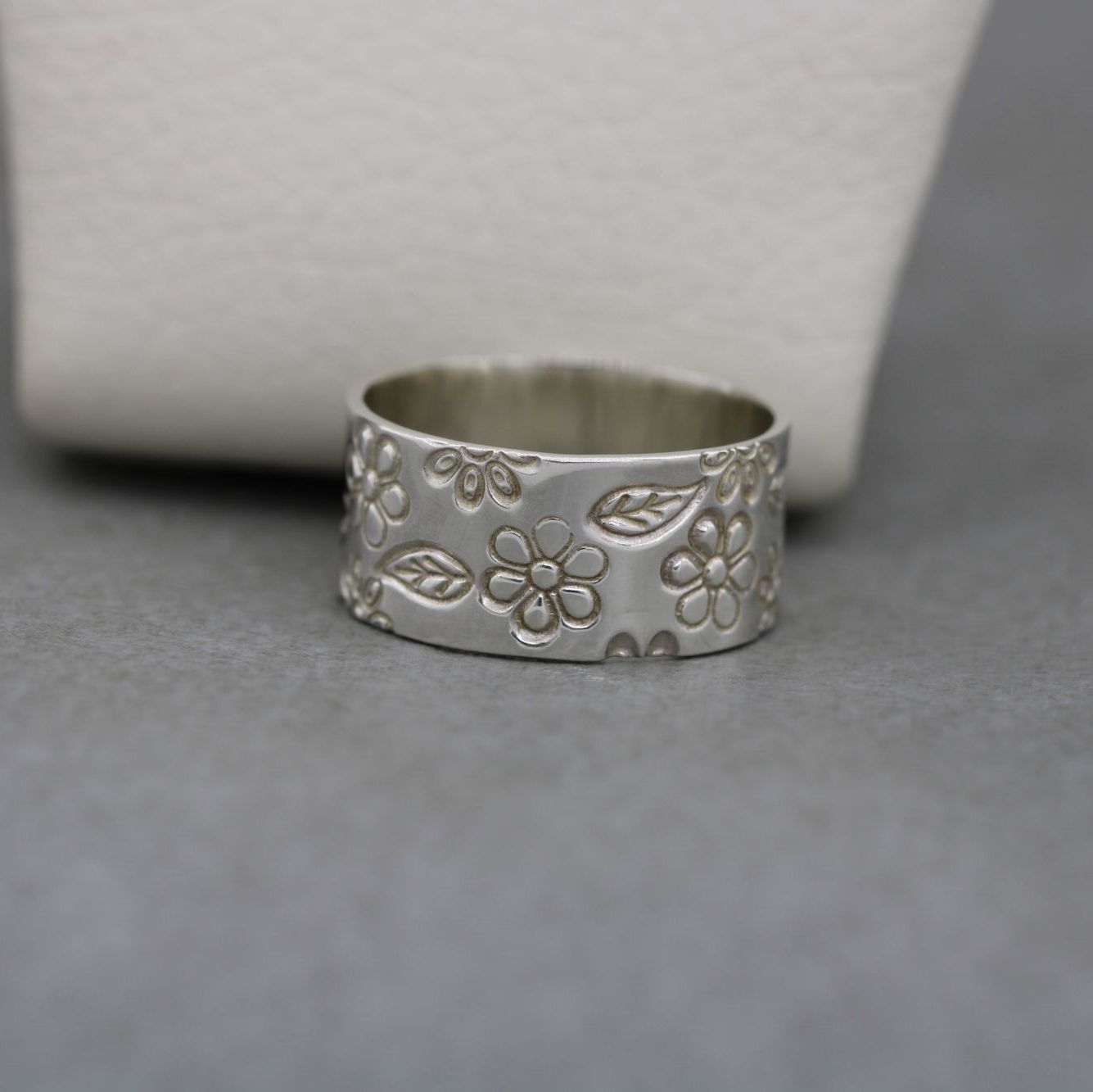 Band ring floral stamped example Term 1 Week 2 textured ring (13) copy