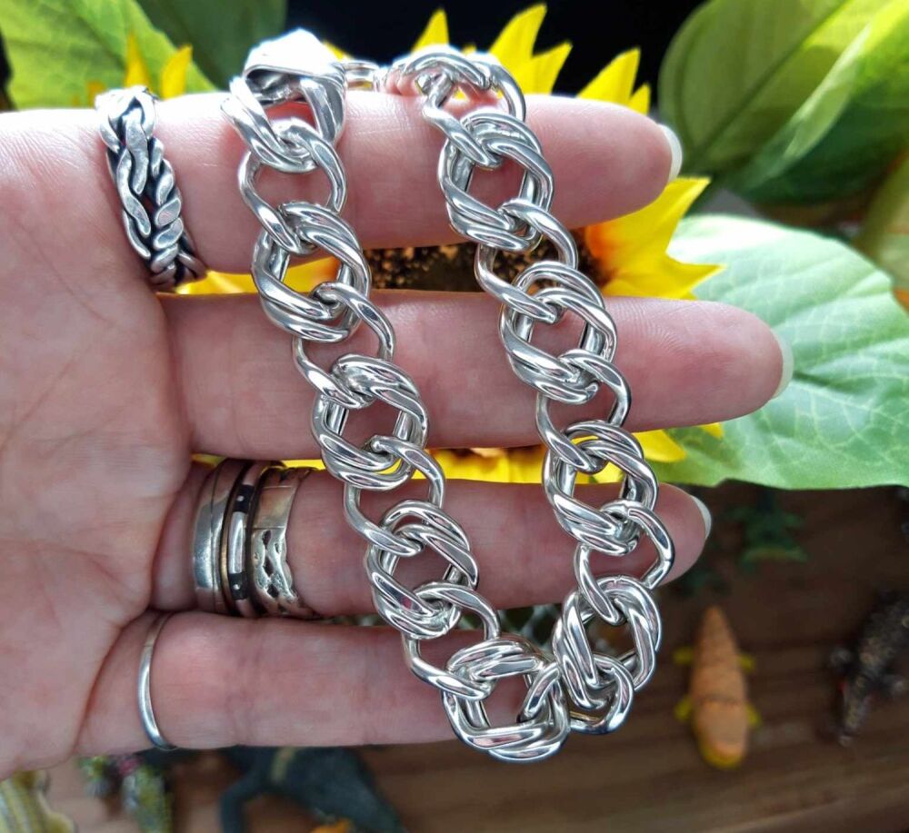 REFURBISHED Chunky sterling silver bracelet