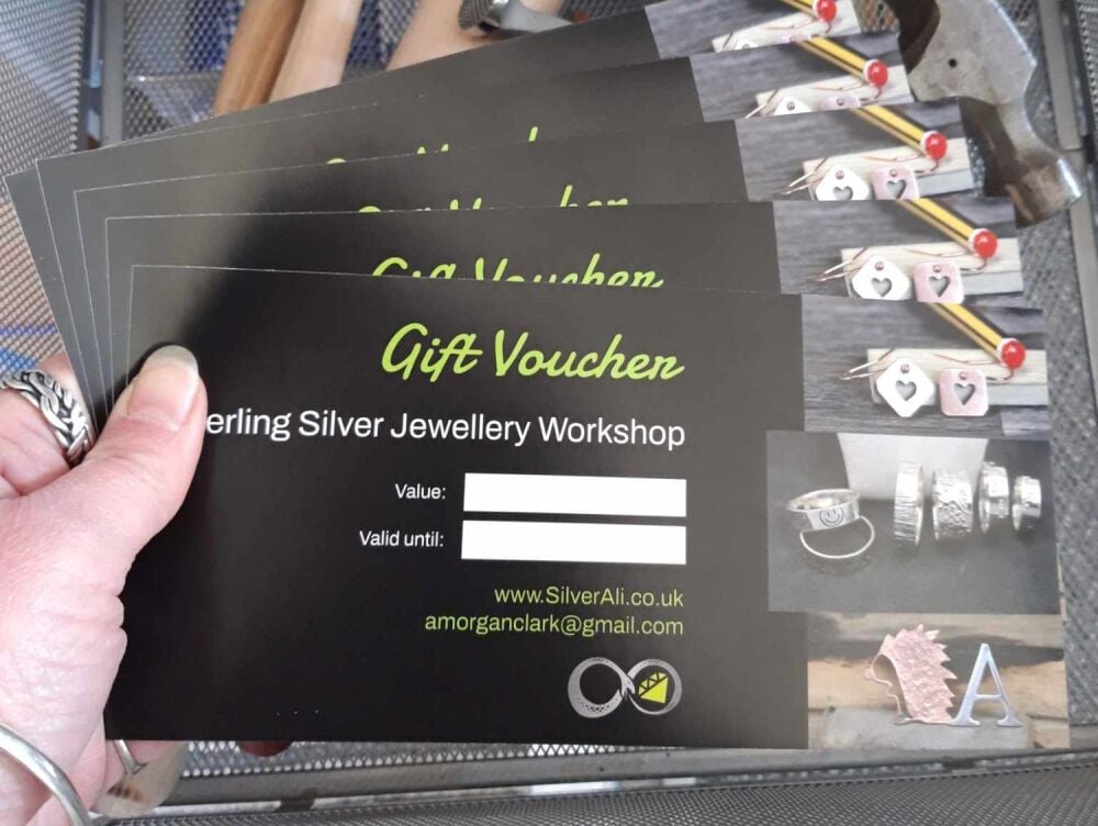 £105 Workshop Gift Voucher - Stacking rings, Earrings or Pendant (Sat or Sun)