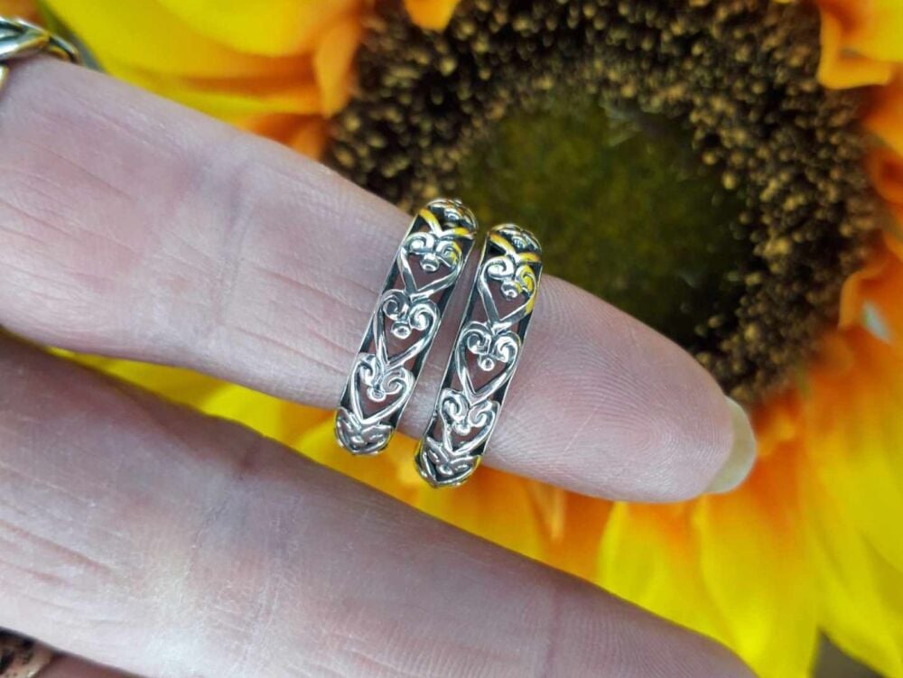 REFURBISHED Decorative sterling silver earrings