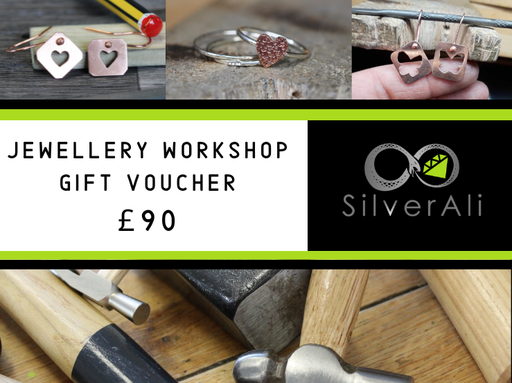 £90 Workshop Gift Voucher - Stacking rings, Earrings or Pendants (Mon to Fri)