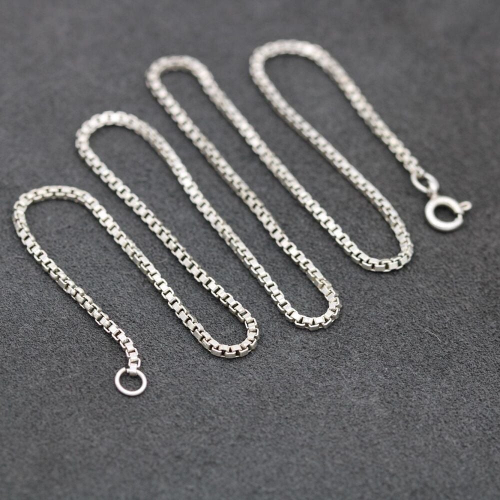 REFURBISHED Sterling silver box chain 16.25”, 1.7mm