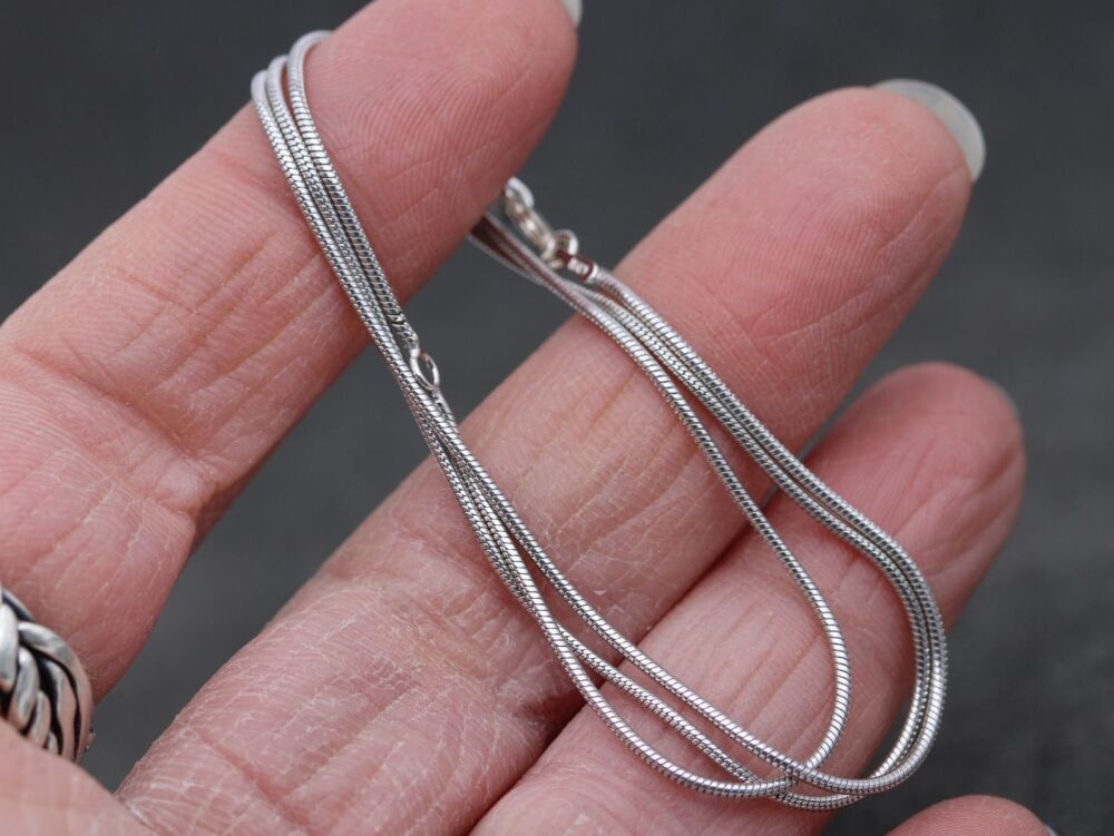 REFURBISHED Sterling silver snake chain with 2 stage length