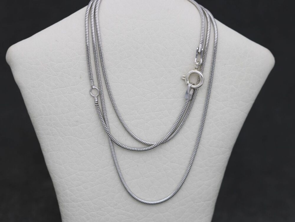 REFURBISHED Sterling silver snake chain with 2 stage length