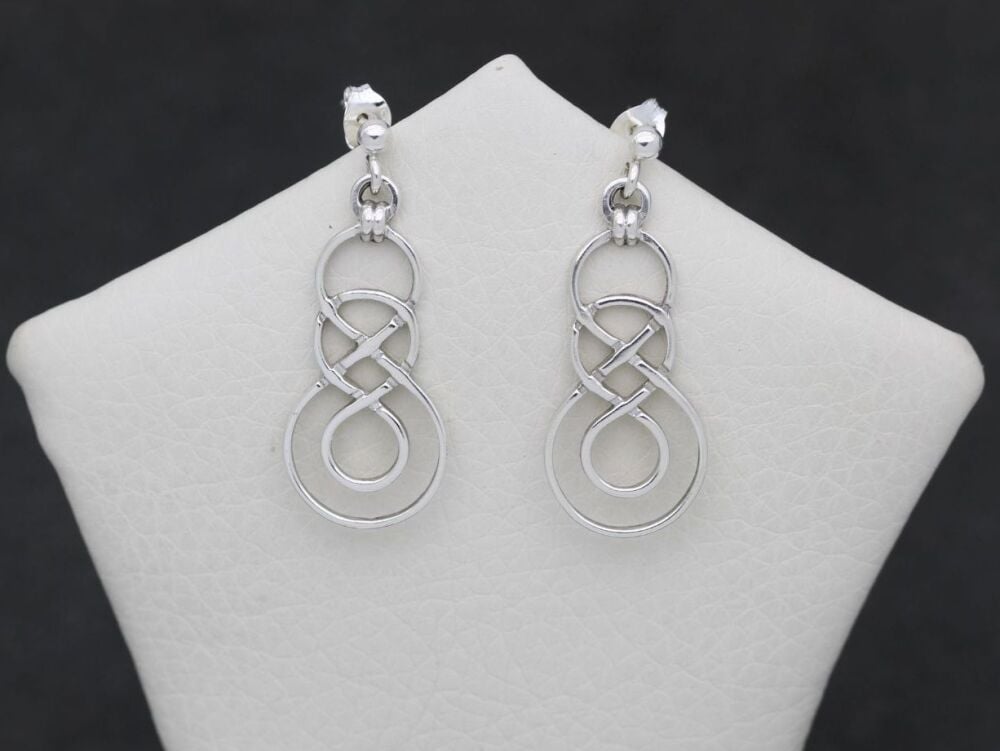 REFURBISHED Celtic sterling silver earrings by Ola May Gorie