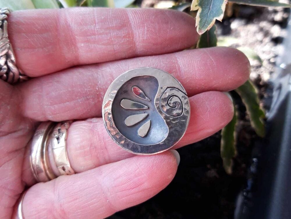 REFURBISHED Sterling silver shadow box pendant